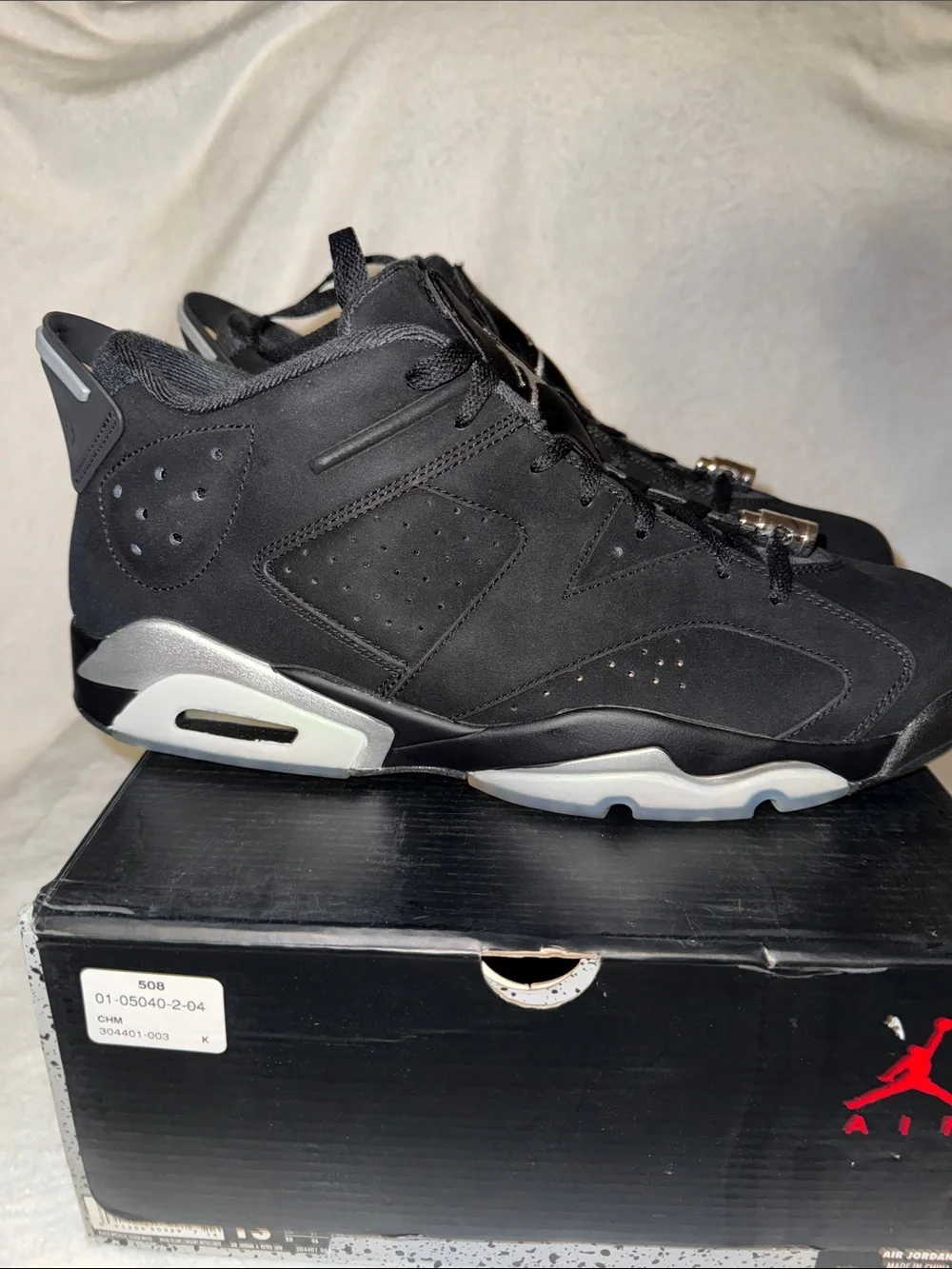 2015 Jordan Retro 6 Men’s Black Low-Top Basketball Sneakers